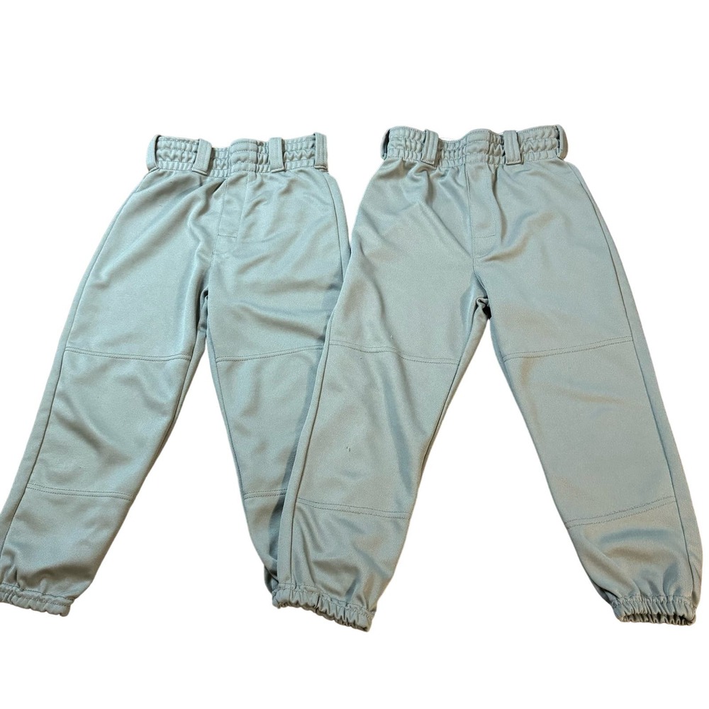 Rawlings 2 Pairs - Baseball / Softball Pull Up Draw Pull Gray Pants Sz Small GUC